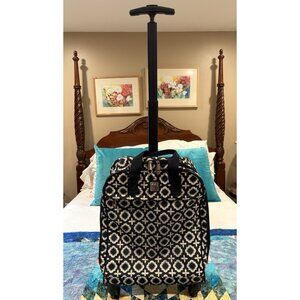 Brighton Spinner Carry On Luggage Weekender 4 Wheels Overnight Soft Case Floral